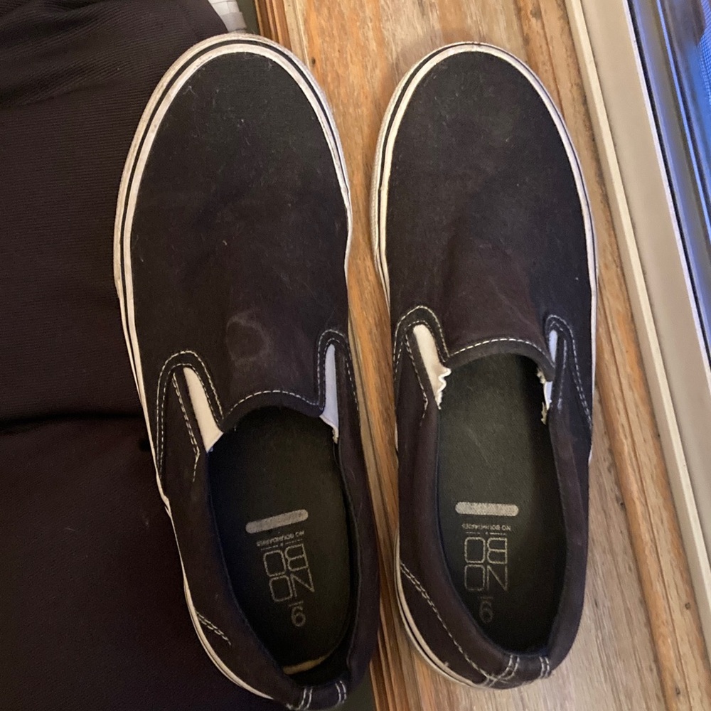 NOBO Black Slip-On Platform Shoes
